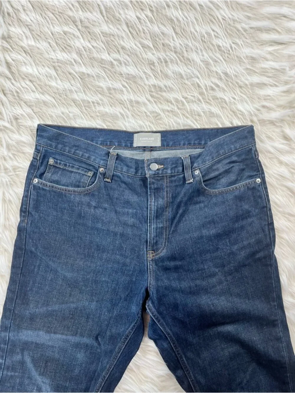 Everlane Jeans Men's 35x30 Mid Rise Tapered Dark Wash